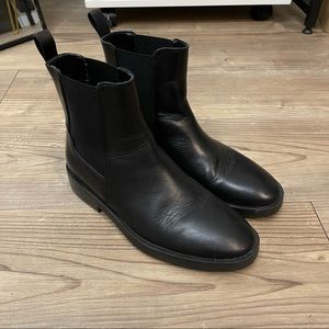 Mango Black Leather Chelsea Boots